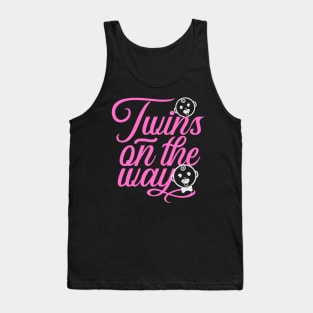 Baby Twins Pregnancy Announcement Quotes Gift Tank Top